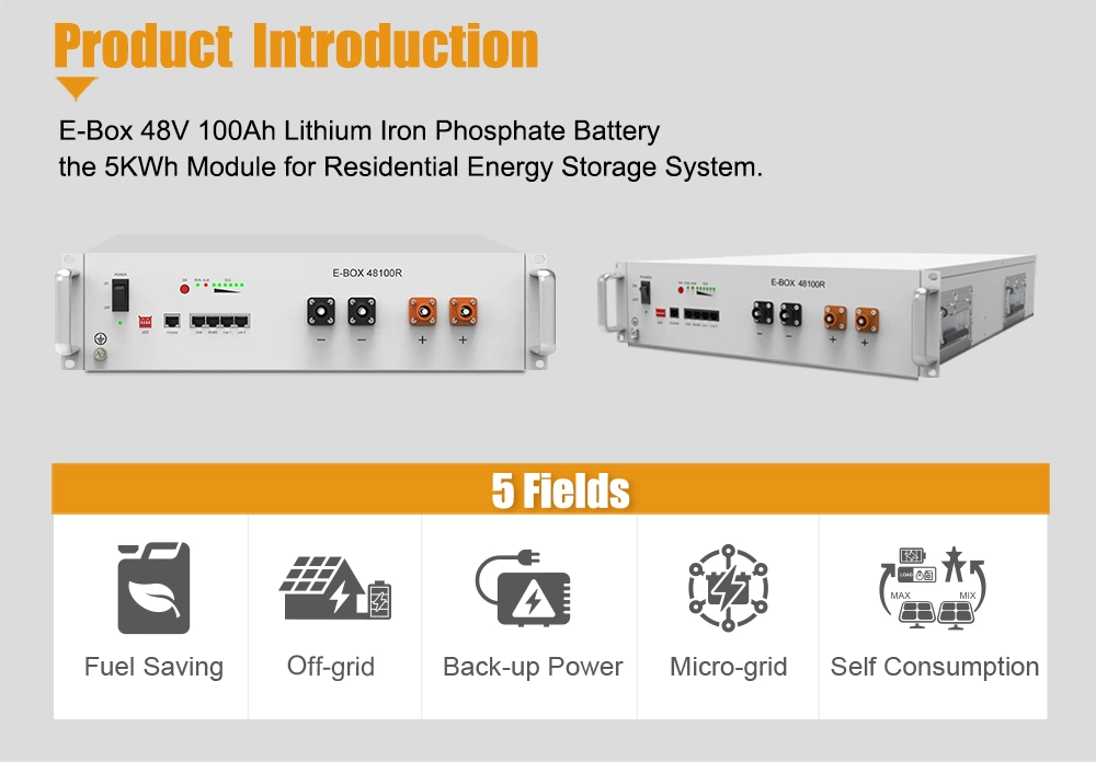 Pytes-48100r 48V 100ah Bess Home Solar Energy Storage PV System LiFePO4 Storage Battery Lithium Ion Battery with BMS