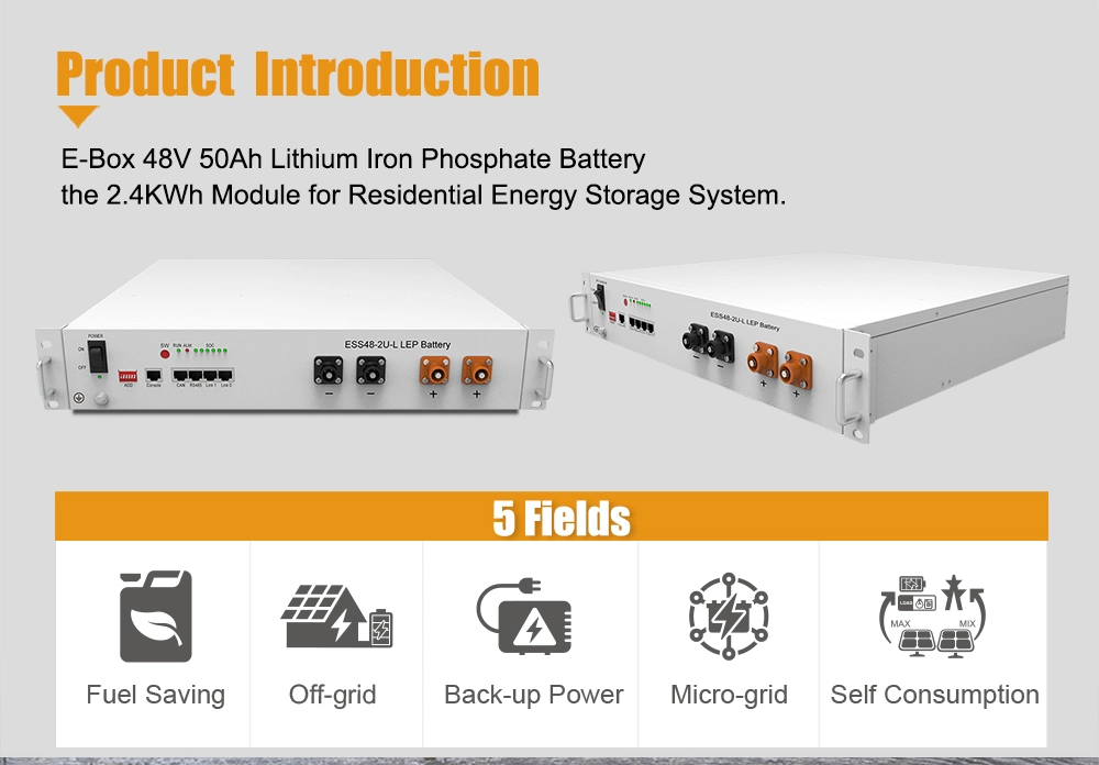 Pytes-4850 48V 50ah Bess Lithium LFP Battery with BMS for Home Solar Renewable Energy System UPS