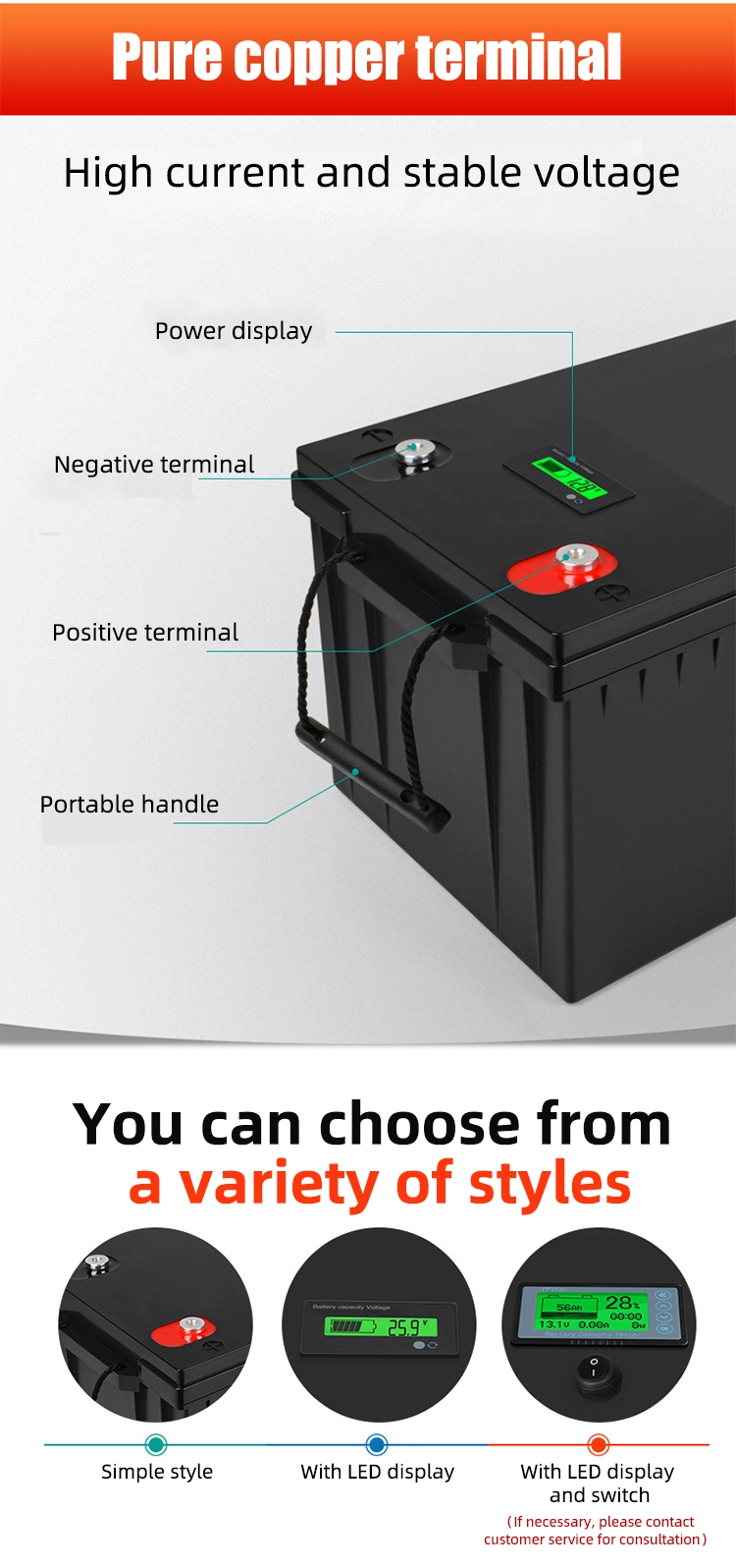 Deep Cycle Energy Storage RV Rechargeable 100ah Lithium Ion Battery 12V Solar Energy System Other Batteries